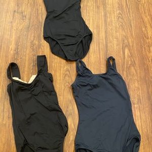 3 Black Dance Leotards